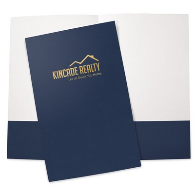 Legal Sized Pocket Folder Foil Printed - Standard White paper