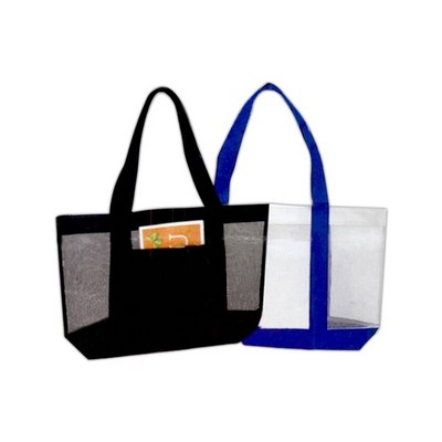 Mesh Tote Bag w/Zipper (19"x12"x4.5")