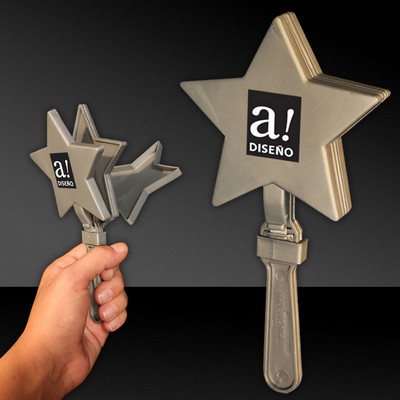 7 1/2" Silver Star Hand Clapper