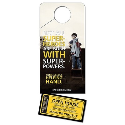 Door Hanger - 4x10 Extra-Thick UV-Coated (1S) with Slit - 14 pt.