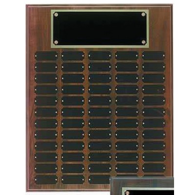 Cherry Finish Perpetual Plaque w/36 Plates (15"x18")