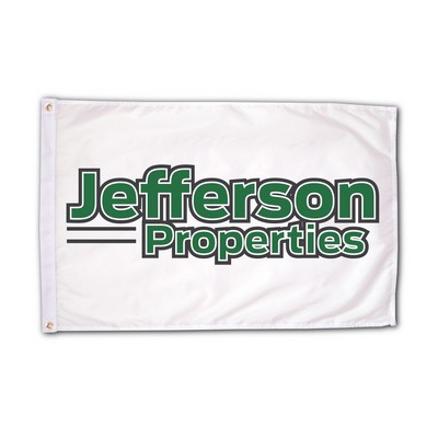 Custom Roll to Roll Screen Printed Flags (2 Color Imprint) (4' x 6')