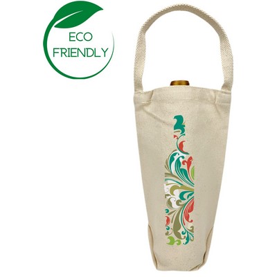 One Bottle Canvas Wine Tote Bag