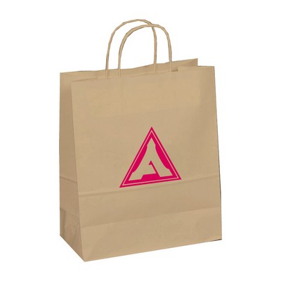 Recycled Tan Kraft Paper Shopping Bag (10"x7"x12")