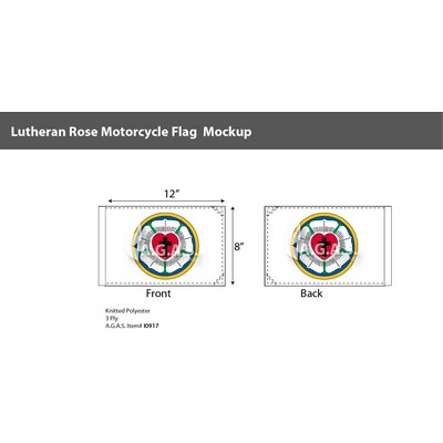 Lutheran Motorcycle Flags 6x9 inch