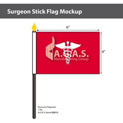 Surgeon Stick Flags 4x6 inch