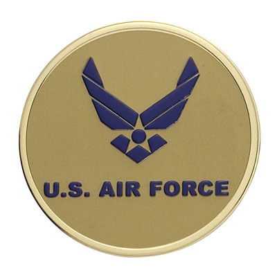 2" U.S. Air Force Embossed Litho Printed Medallion Insert Disc