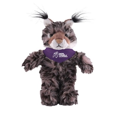 Soft Plush Stuffed Wild Cat (Lynx) with Bandana