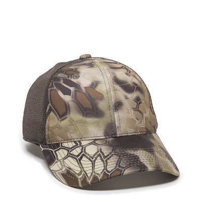 Moisture Wicking Camo Cap w/Mesh Back