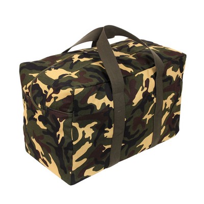 Woodland Camo Canvas Parachute Cargo Bag