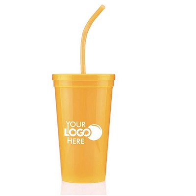 24 oz. Tumbler with Straw