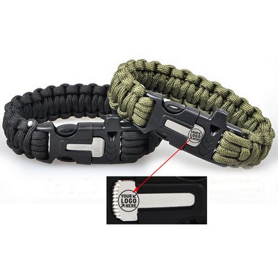 Outdoor Multifuntional Survival Bracelets w/Fire-stone