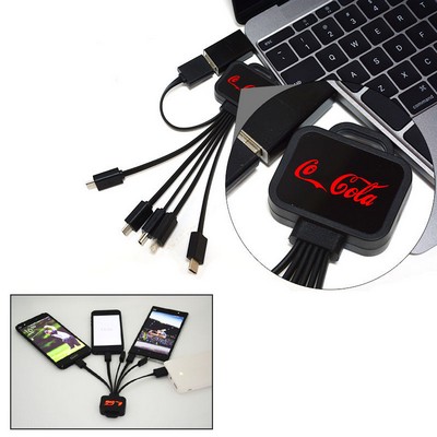 5-In-One Multi Phone Charging Cable w/LED Back Light