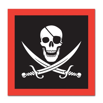 Pirate Luncheon Napkins w/ Skull & Crossed Cutlasses