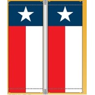 18 Oz. Vinyl Pole Banner Set - Texas Flag (3'x8')