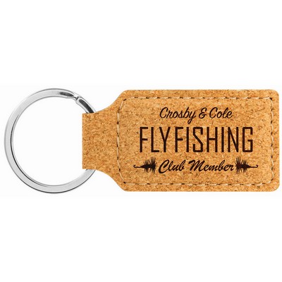 2.75" x 1.25" Cork Keychain