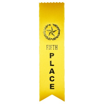 2"x8" 5TH Place Stock Lapel Award Ribbon