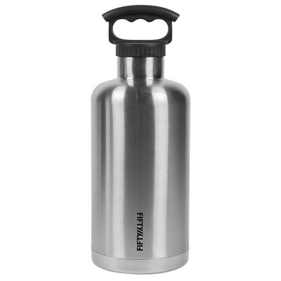 64oz Stainless Steel Tank Growler with 3-Finger Grip Lid