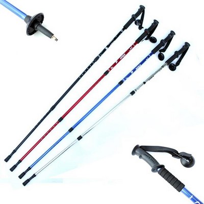 Adjustable Anti Shock Trekking Poles With Compass