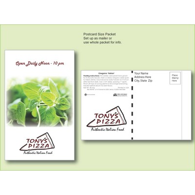 Oregano Herb Seed Packet - Postcard Mailer Size (4" x 6.5")