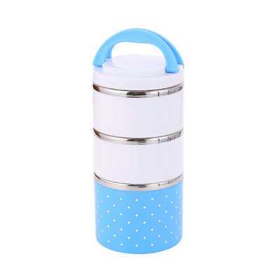 3 Layer Stainless Steel Thermal Food Container Lunch Box