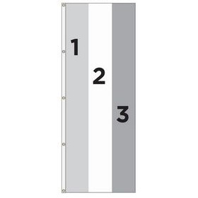 8' x 3' Three Stripe Nylon Vertical Flag