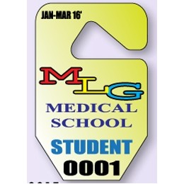 Custom Full Color Parking Permit w/Reflective Material (4¾" x 3")