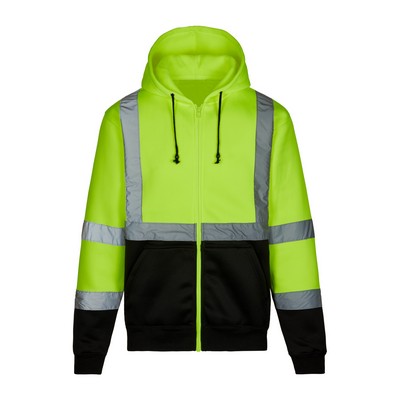 Max Apparel® MAX 620 Hi Vis Full Zip Hooded Sweatshirt