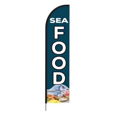 Type of Restaurant & Food Flags - Feather Banner - Sea Food