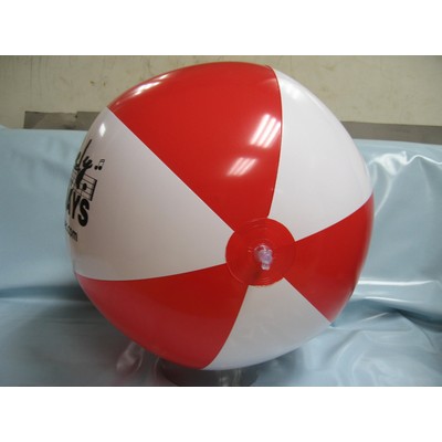 36" Inflatable Alternating Red & White Beach Ball