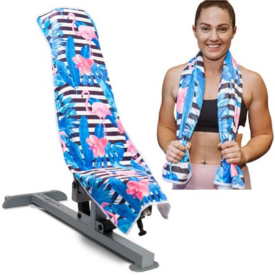 12"x 36" Sublimated Coolmax Polyester Gym Towel