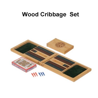 Wood Cribbage Game Set