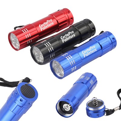 9 Led Flashlight With Strap