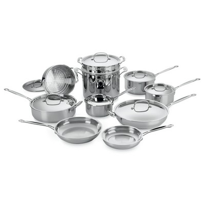 Cuisinart® Chef's Classic™ 17 Piece Stainless Cookware Set