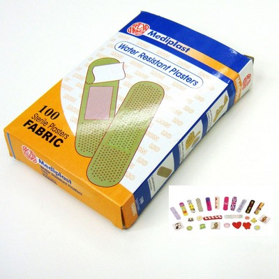 6 Piece Bandages w/Paper Box Custom Imprint