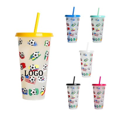 27 Oz. Color Change Stadium Straw Tumbler