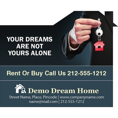 Promotional 4.75x3.87 House Shape Real Estate Magnet 20 Mil