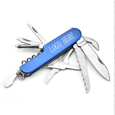 11-in-1 Mini Stainless Steel Survivor Multi Functions Knife Tool With Key Buckle