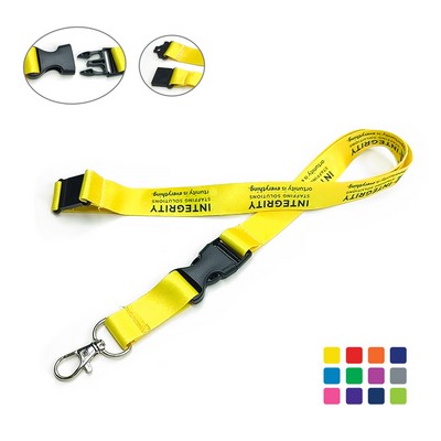 Custom Lanyard w/Safety & Detachable Buckle