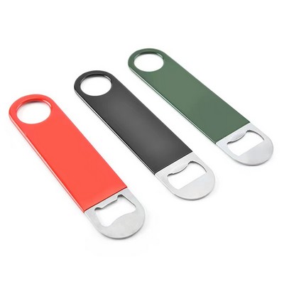 Pub-Style Vinyl Cover Stainless Steel Bottle Opener