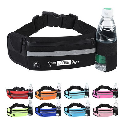 Lycra Running Belt Fanny Pack With Bottle Holder