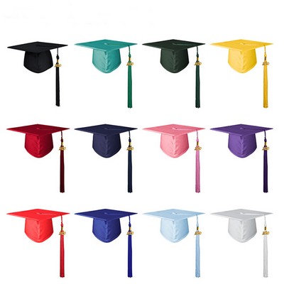 Shiny Graduation Cap W/ Tassels