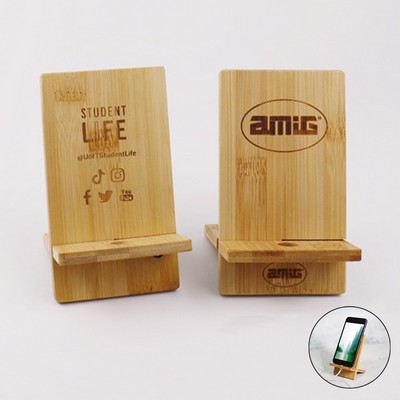 Bamboo phone holder