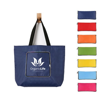 Reusable Folding Grocery Tote Bags W/ Handles