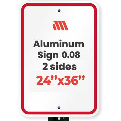 Aluminum Sign (0.08/ 2 side/ 24"x36")