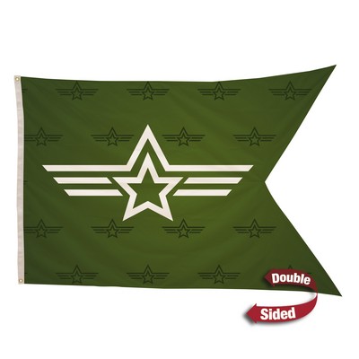 4' x 6' Polyester Guidon Flag Double-Sided