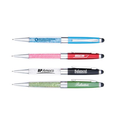 Lower Barrel Gemstone Pen w/Stylus