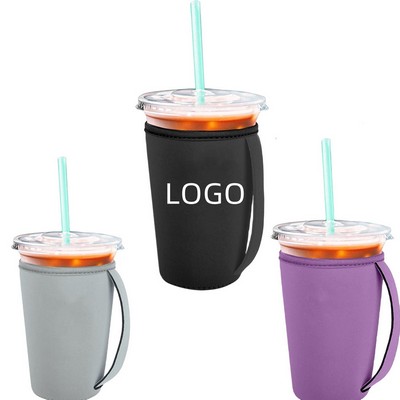 Reusable Neoprene Cup Sleeves with Handle