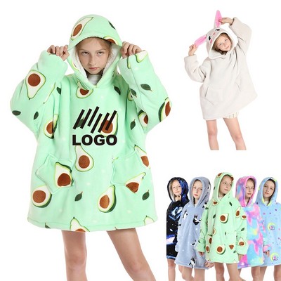 Kids Wearable Blanket Hoodie