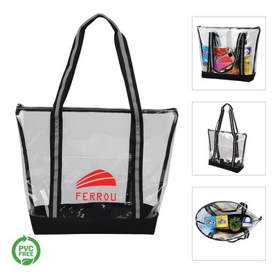 Capitola Clear TPU Zippered Tote